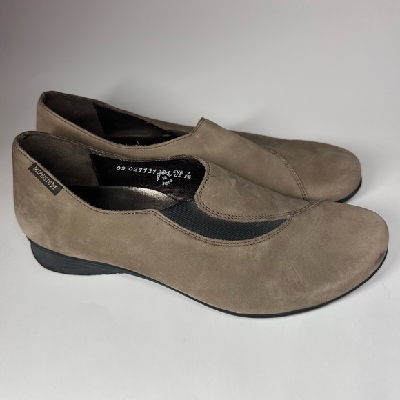 Mephisto Shoes Women's 9.5 Taupe Nubuck Suede Leather Comfort Loafers Career - Picture 3 of 12